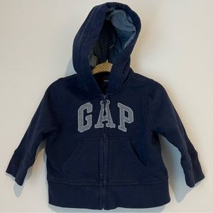 Baby Gap Navy Full Zip Sweatshirt Hoodie 6-12m